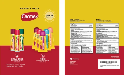 Carmex Variety Pack Daily Care Moisturizing Lip Balm SPF 15 포장