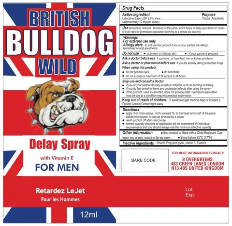 Tiger delayspray packaging