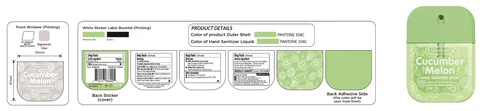 Smart Care Assorted Hand Sanitize -Cucumber Melon 포장