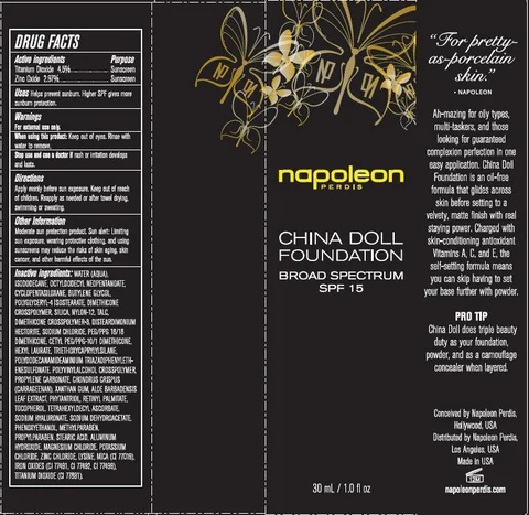 CHINA DOLL FOUNDATION BROAD SPECTRUM SPF 15 포장