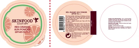 RED ORANGE SUNSPF 45 PA PLUS PLUS PLUS 포장