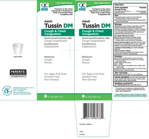 Tussin DM Cough and Chest CongestionNon Drowsy 포장