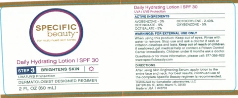 SPECIFIC BEAUTY DAILY HYDRATING SPF 30 포장