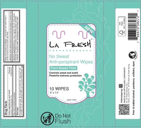 LA FRESH Antiperspirant Wipe packaging