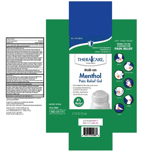 TheraCare Roll-on Menthol 4% Pain Relief packaging