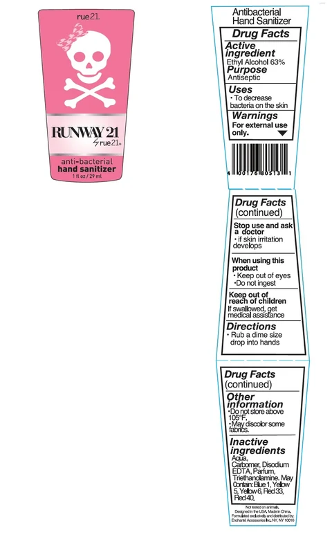 RUE21 Runway 21 Antibacterial Hand Sanitizer 포장