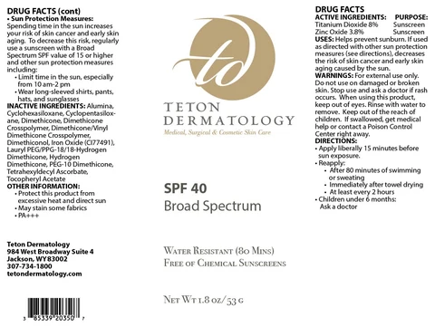 SPF 40 Broad Spectrum 포장