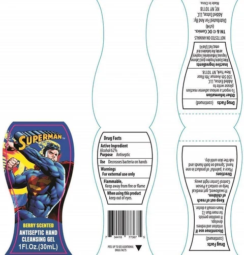 Superman Berry Scented Antiseptic Hand Cleansing 포장