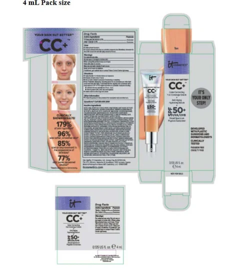 YOUR SKIN BUT BETTER CC COLOR CORRECTING FULL COVERAGE SPF 50 TAN packaging