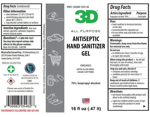 3D ANTISEPTIC HAND SANITIZER 포장