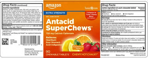 Basic Care Antacid Fruit Chews 포장