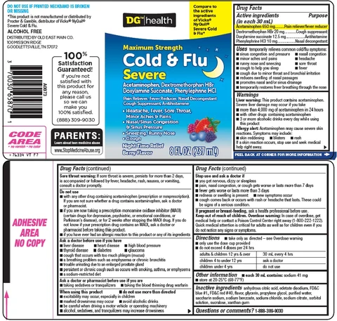 dg health cold and flu packaging