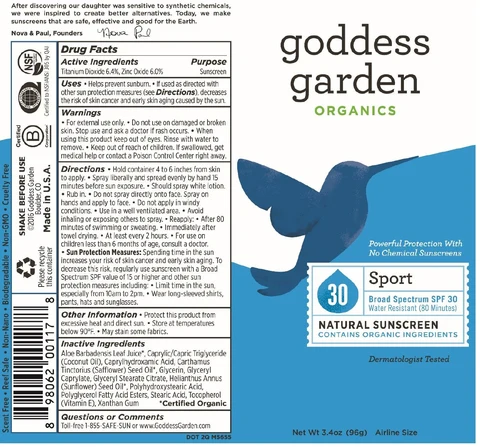 Sport Natural Mineral Sunscreen Broad SpectrumSPF 30 packaging