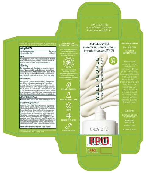 Well People Daygleamer Liquid Mineral Sunscreen SPF 34 packaging