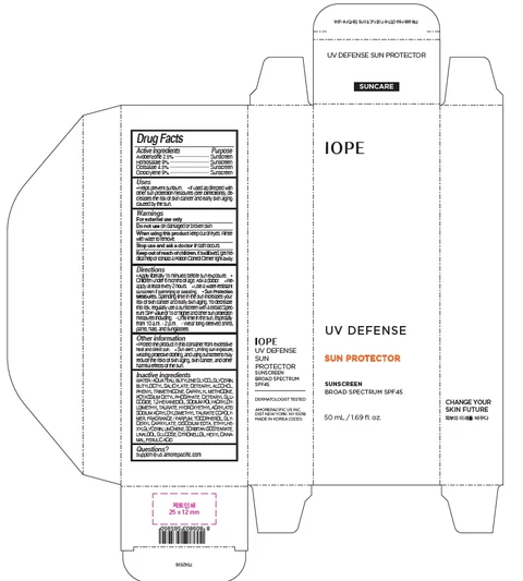 IOPE UV DEFENSE SUN PROTECTOR packaging