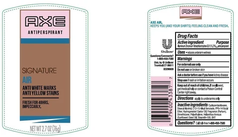 Axe Signature Air Antiperspirant Deodorant 포장