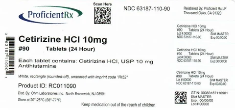 Cetirizine Hydrochloride 포장