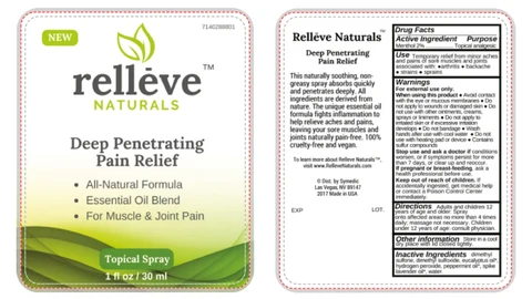 The Relief Company packaging