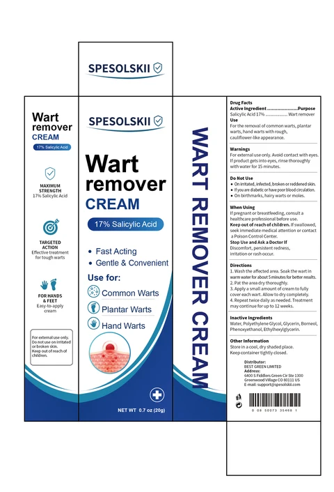 SPESOLSKII Wart remover Cream 포장
