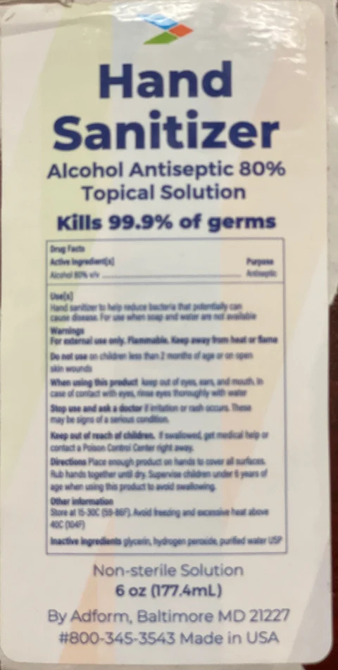 Hand Sanitizer packaging
