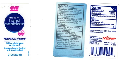 CVS PHARMACY INSTANT HAND SANITIZER WITH MOISTURIZERS AND VITAMIN E 포장