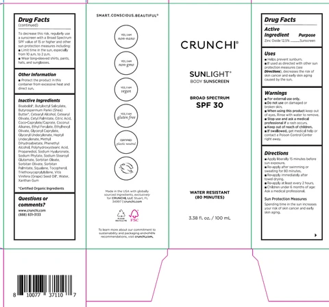 Crunchi Sunlight Body Sunscreen SPF 30 포장
