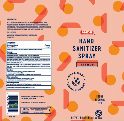 HEB Citrus Hand Sanitizer 포장