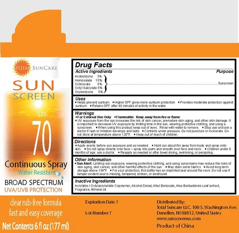 Total Suncare Sunscreen SPF 70 포장