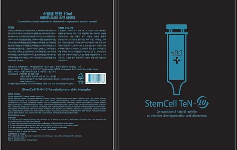 StemCell TeN 10Revolutionary skin theraphy packaging