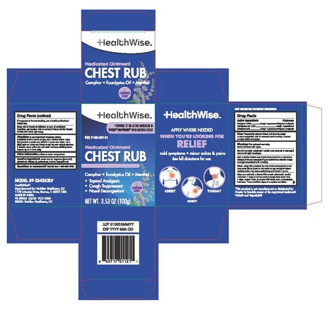 HealthWise Chest Rub Lavender packaging