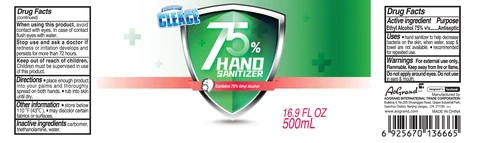 CLEACE 75% Alcohol hand sanitizer packaging