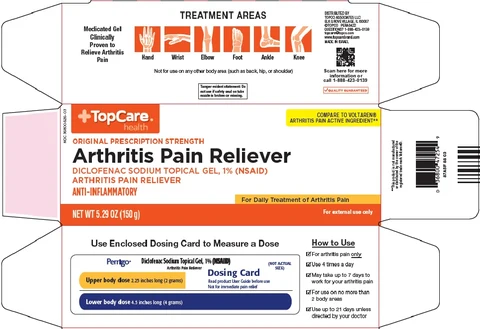 topcare athritis pain reliever 포장