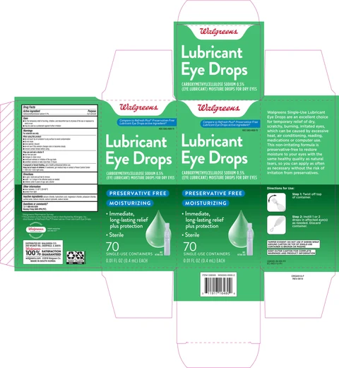 Walgreen Sterile Lubricant Drops 70 Count 포장