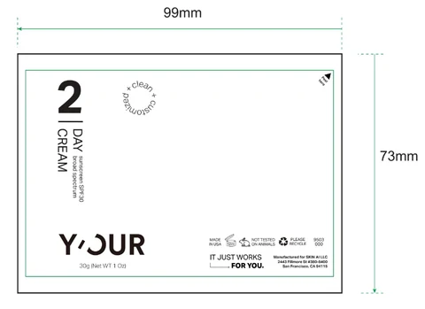 YOUR Day Cream Sunscreen Broad Spectrum SPF 30 packaging