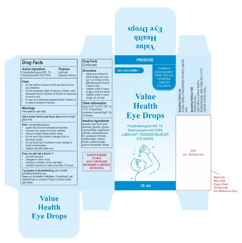 Value Health by ProdoseEye Drops 포장