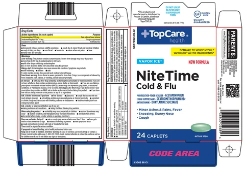 TOPCARE NITE TIME COLD AND FLU 포장
