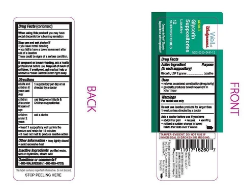 Walgreens Adult GlycerinLaxative packaging