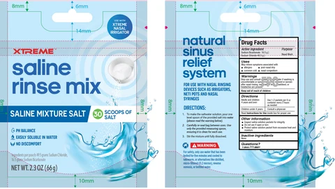 Xtreme Saline Rinse Mix packaging