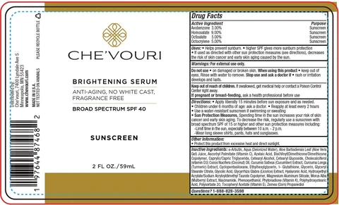 CHEVOURI Brightening Serum Broad Spectrum SPF-40 포장