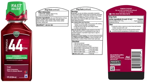 VICKS FORMULA 44DMCOUGH and CHEST CONGESTION 포장