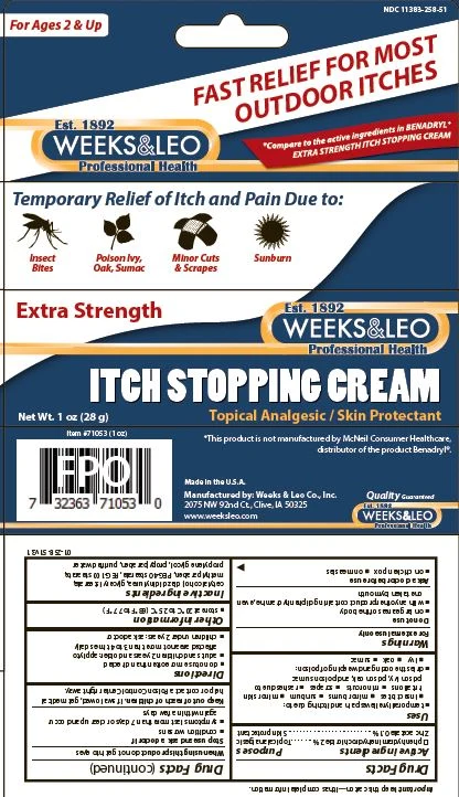 Weeks and Leo Extra Strength Itch Stopping packaging