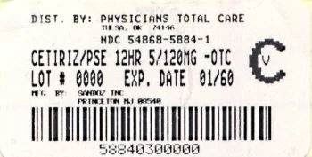 Cetirizine HCl and Pseudoephedrine HClER 포장