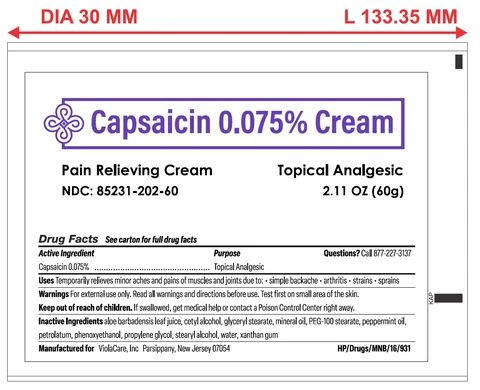 Capsaicin 0.075% Cream 포장