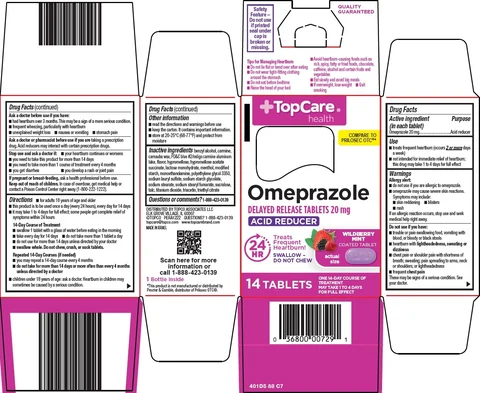 TopCare Omeprazole delayed release packaging