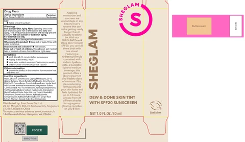Sheglam Dew and Done Skin Tint with SPF 20 Butter 포장