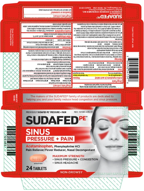 Sudafed PE Sinus Pressure Plus Pain 포장