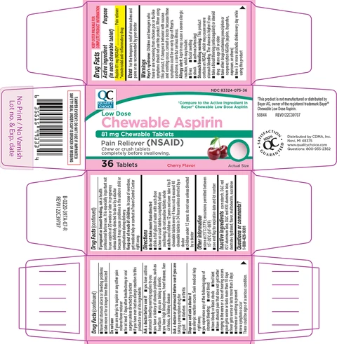 Chewable Aspirin packaging