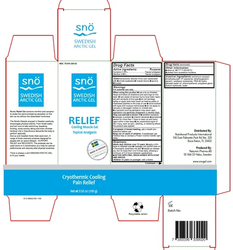 Sno Swedish Arctic Gel Relief 포장