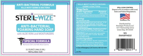 Steril-Wize Anti-Bacterial Foaming Hand packaging