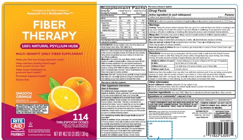 Rite Aid Natural FiberOrange Flavor packaging